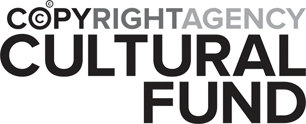 The logo of the Copyright Agency Cultural Fund. Grey and black text on white background, the 'O' in 'copyright' is replaced with the copyright symbol.