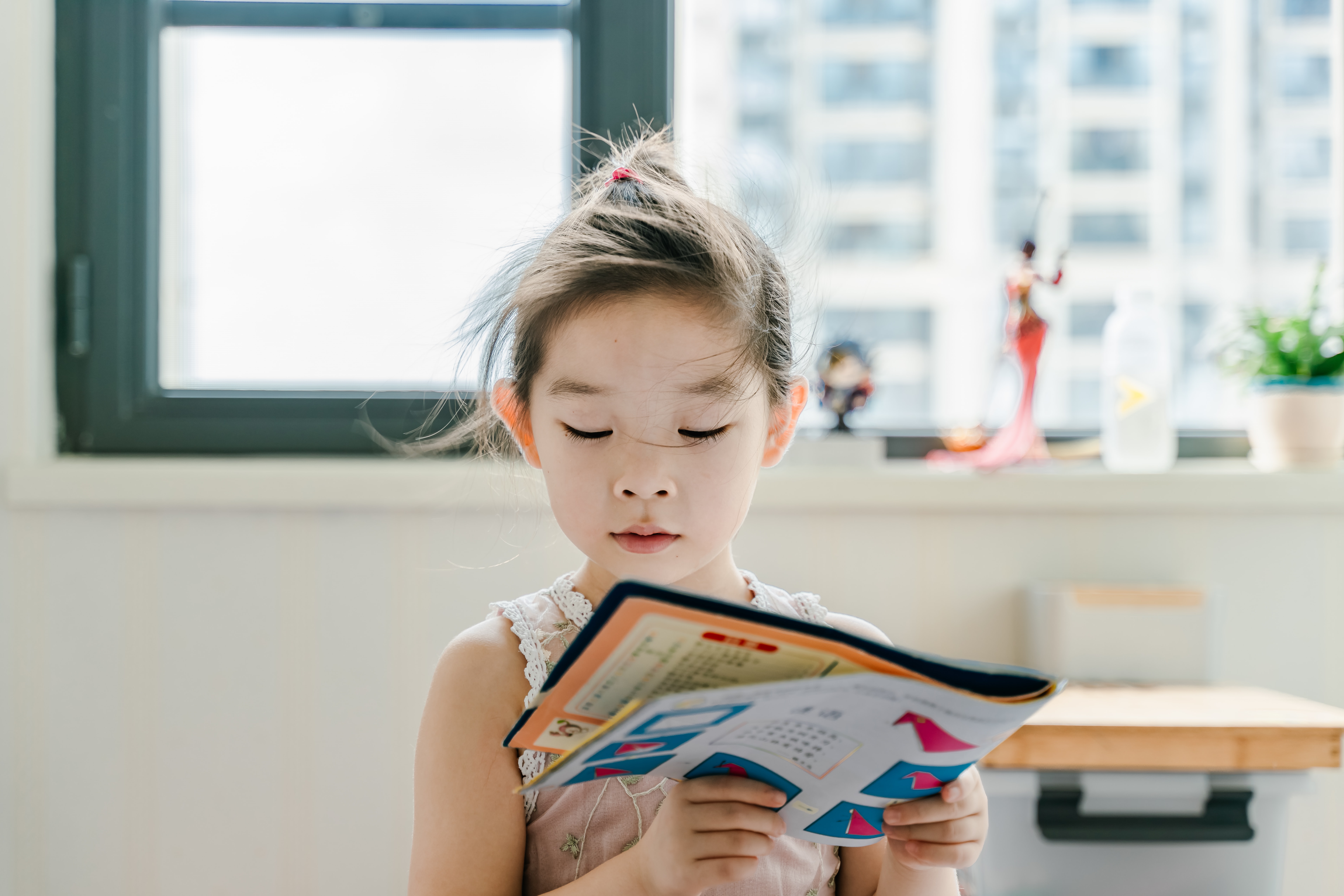 Photo of a child reading